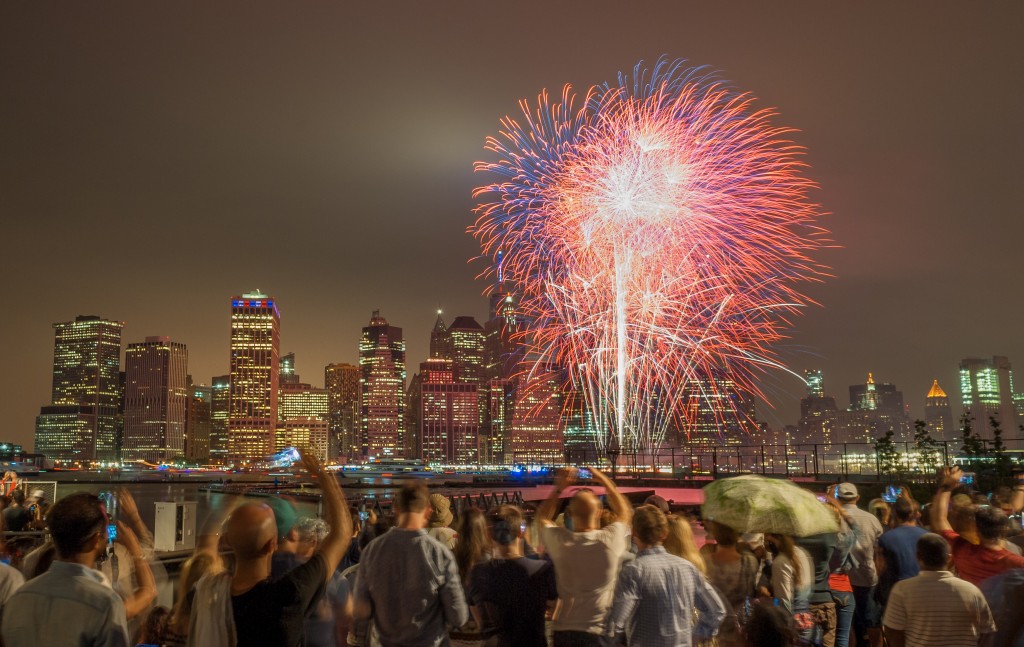 celebrating fireworks